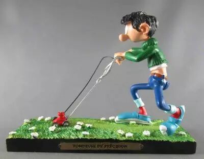 Gaston Lagaffe - Figurine R�sine Plastoy - Tondeuse de Pr�cision