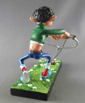 Gaston Lagaffe - Figurine Résine Plastoy - Tondeuse de Précision