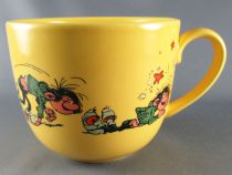 Gaston Lagaffe - Tropico Diffusion - Grande Tasse et Soucoupe Céramique La 1ère gaffe c\'est de se lever