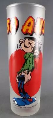 Gaston Lagaffe - Verre � Boire Tumbler Tropico Diffusion - 50 Ans Tous mes Cheveux et pas de Bedaine