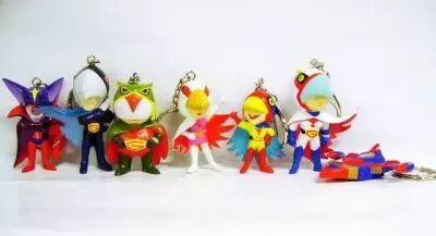 Gatchaman - Banpresto - Set of 7 Super-Deformed Figures Keychain