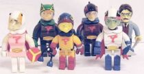 Gatchaman - Yujin - Set of 6 G-Force block figures