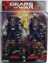 Gears of War 2 - Locust Drone & Locust Sniper - NECA Player Select figures