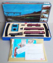 Gégé 6107 Ho Sncf Etendard Train Set Electric Loco BB 9240 2 Passenher Cars Tracks Transformer