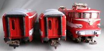 Gégé 6107 Ho Sncf Etendard Train Set Electric Loco BB 9240 2 Passenher Cars Tracks Transformer