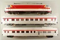 G&eacute;g&eacute; 6120 Ho Sncf Le Lyonnais Train Set Electric Loco CC 6501 2 TEE Stainless Steel Cars Tracks Transformer