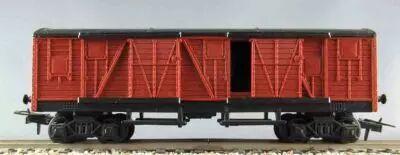 G�g� 6413-10 Ho Sncf Light Brown Covered Wagon Bogies 4 Slidding Doors no Box