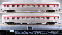 Gégé Ho Sncf Trans Europ Express Train Set Electric CoCo 6501 + 2 Stainless Steel Coach