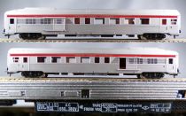 Gégé Ho Sncf Trans Europ Express Train Set Electric CoCo 6501 + 2 Stainless Steel Coach