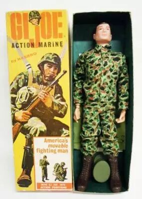 VINTAGE GI JOE 1964 REF 7700 ACTION MARINE FIGURE EN BOITE D'ORIGINE