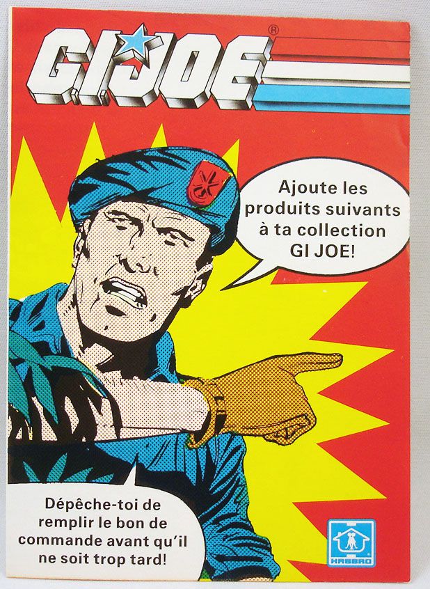 G.I.Joe Catalogue dépliant Hasbro France 1989 