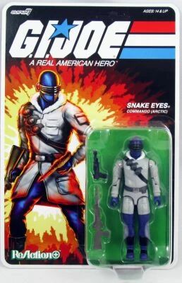 G.I.Joe - Figurine ReAction+ Super7 - Snake Eyes \ Arctic\  (Sunbow cartoon)