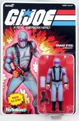 G.I.Joe - Figurine ReAction+ Super7 - Snake Eyes \ Radioactive\  (Sunbow cartoon)