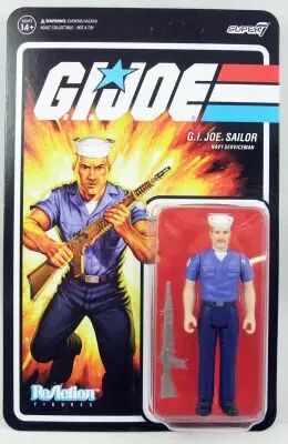 G.I.Joe - Figurine ReAction Super7 - G.I.Joe Sailor \ mustache & white skin version\ 