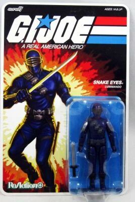 G.I.Joe - Super7 ReAction+ Figure - Snake Eyes (Sunbow cartoon)