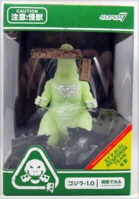 Godzilla - Super7 Reaction Figure - Godzilla Minus One \ Train Biter Glows in the Dark\ 