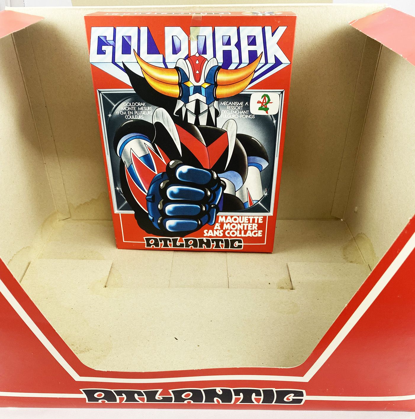 Série + Présentoir OFFICIEL GOLDORAK robot + 1 Maxi Fève 7 Cm et 2 Affiches  Neuf