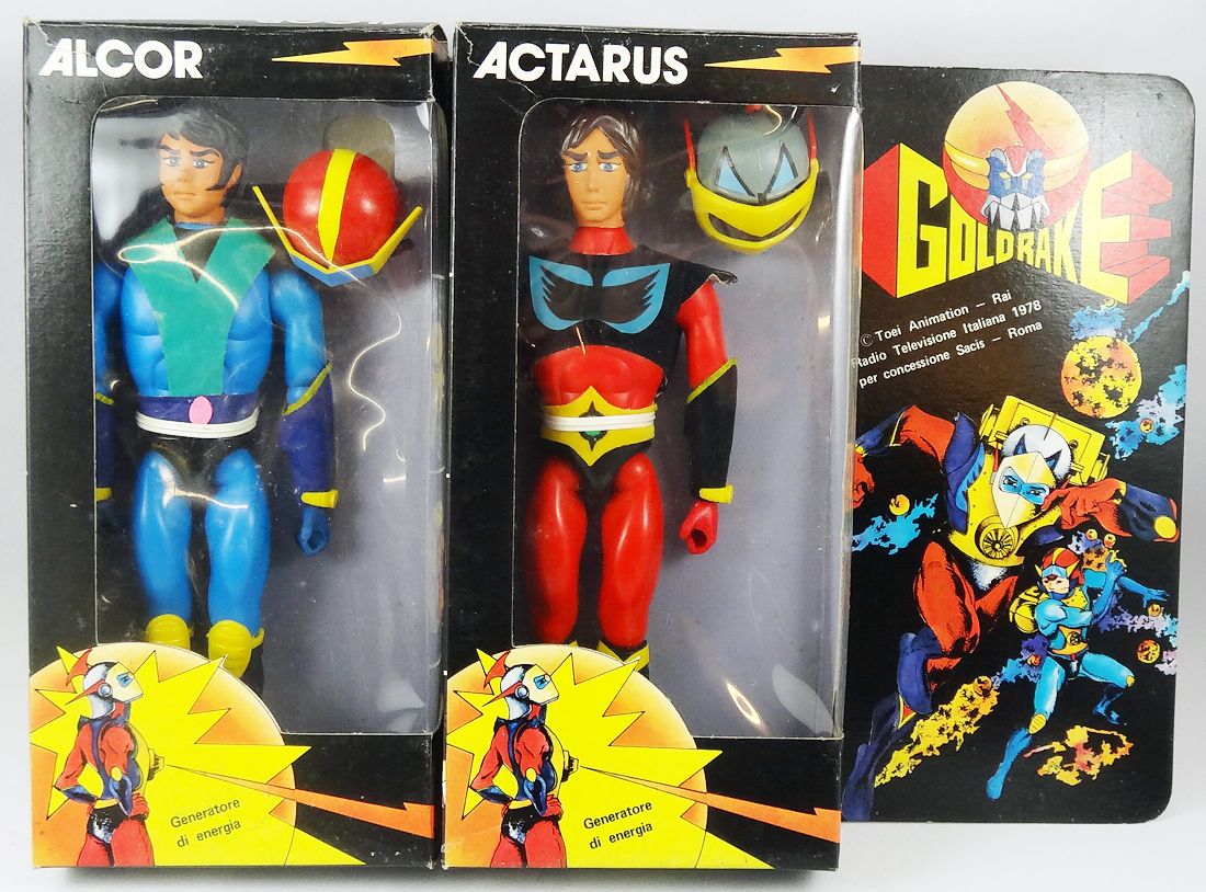 Goldorak - Ceji Fabianplastica - Actarus & Alcor (Duke Fleed & Koji Kabuto)  - Figurines articulées 20cm (boites Goldrake Italie)