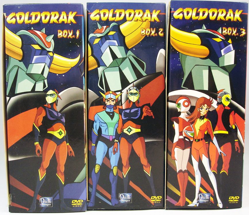 Goldorak Les 3 Affiches publicitaires, Celle des fèves Et Celle du coffret  Kana.