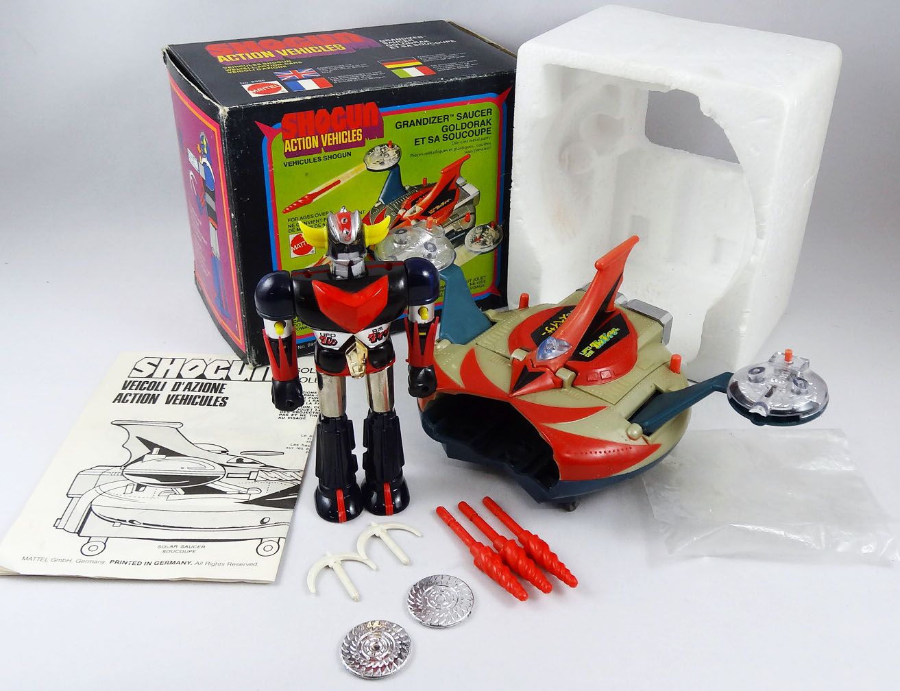 Goldorak/Grendizer & soucoupe en lose - popy/matte l- jouet rétro