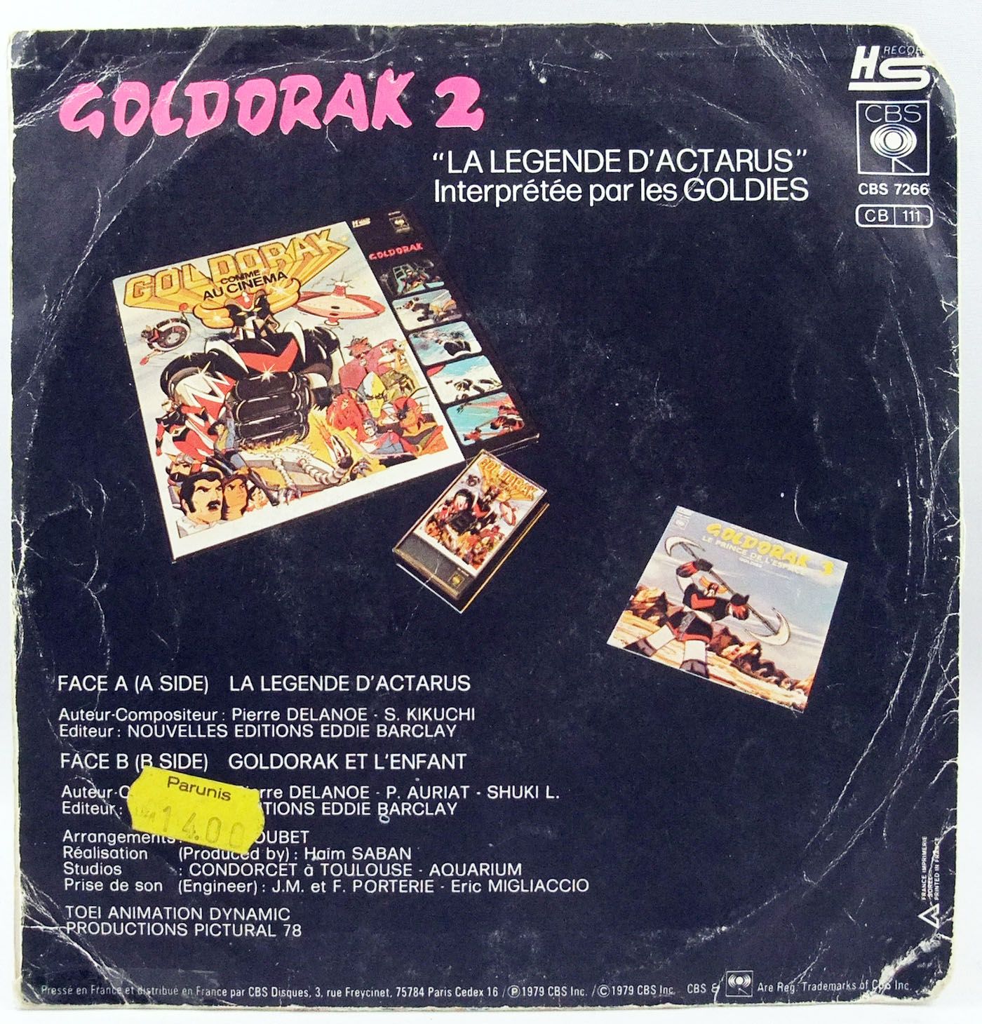 Goldorak - Livre-Disque 45Tours L'Ours Polaire - Saban Records 1982