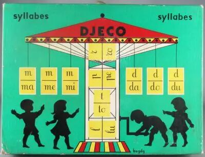 Green Djeco Syllables - Vintage Learning Reading Game - Mint in Box