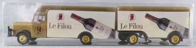 Grell Dgd Ho 1:87 Man B�ssing 8000 Gold Truck & Le Filou Red Wine Road Trailer Mint in Box