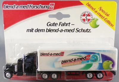 Grell Giveaway Ho 1:87 Peterbilt 378 Black Truck Toothpaste Blend a Med Mint on Card