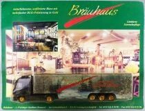 Grell Ho 1/87 Camion Iveco Stralis Vert Semi Remorque Bi&egrave;re Br&auml;uhaus Neuf Blister