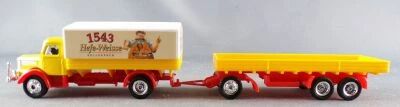 Grell Ho 1/87 Camion Krupp Plateau Brasseur B�ch� 1543 Hefe-Weisse Kellertr�b & Remorque