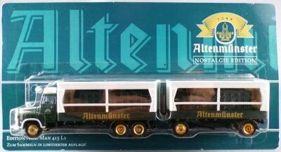 Grell Ho 1/87 Camion Man Diesel 415 L1 Vert & Remorque Bi�re Altenm�nster Neuf Blister