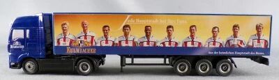 Grell Ho 1/87 Camion Man Tga Bleu Brasseur Kulmbacher Semi Remorque Football Bayern de Munich