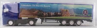 Grell Ho 1:87 Daf 95 XF Blue Truck & L�wenbr�u Beer Road Trailer Mint in Box
