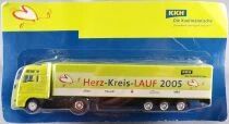 (Grell Ho 1:87 Man Tga Green Truck & KKH Herz-Kreis-Lauf  Road Trailer Mint on Card