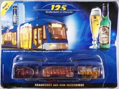 Grell Ho Tram Variobahn 2004 Einsiedler Lanbier Beer Advertisement Non-Motorized Mint on Card