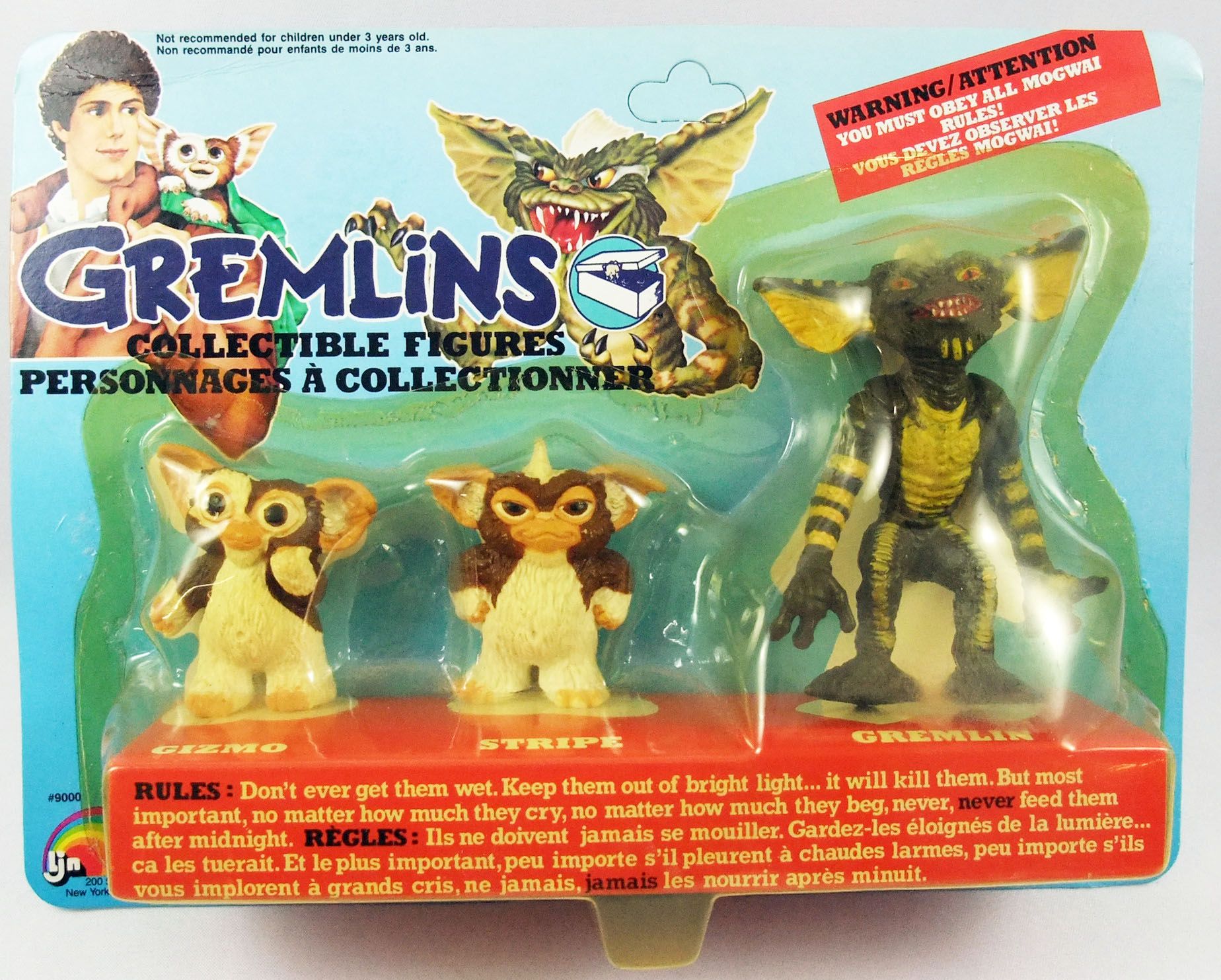 Gremlins - Figurine PVC LJN 1984 - Gizmo, Mogwai Stripe, Gremlin