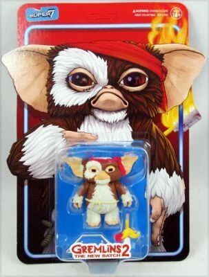 Gremlins 2 : The New Batch - Super7 ReAction Figure - Battle-Ready Gizmo \ character card\ 