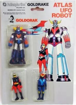 Grendizer - Fabianplastica carded PVC Figure set - Grendizer, Duke Fleed & Koji Kabuto