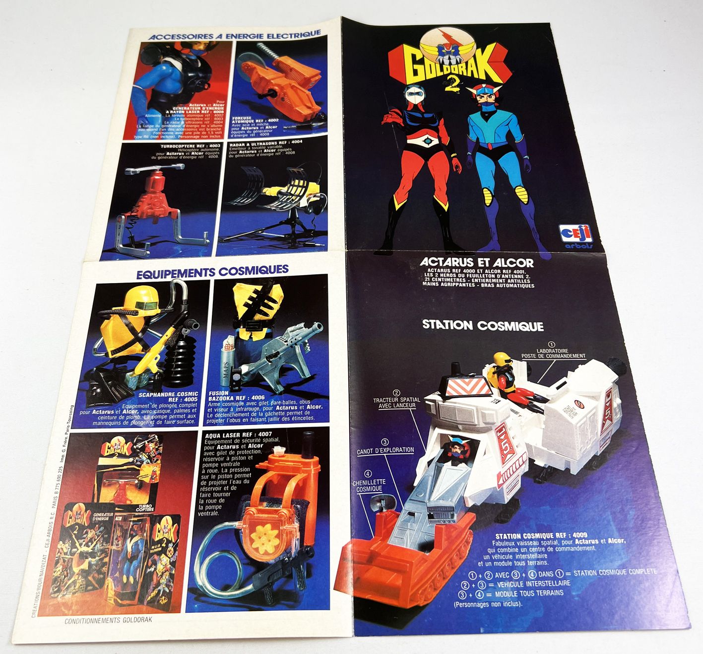 Grendizer (Goldorak) - Céji Arbois - Poster/Catalog Duke Fleed & Koji  Kabuto Action-Figures with accessories