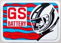 GS Battery The Best from Japan - Motocross - Vintage Sticker 21x29,7cm 8.26x11.69\'\'