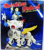 Guardian Patrol - Robot Marcheur Mécanique lumineux avec figurine Sectaurs - Son Ai Toys SA-188 - 1986 