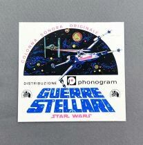 Guerra Stellari: Colonna Sonora Original - Promotional Sticker Phonogram / 20th Century Fox (Italie 1977)
