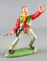 Guilbert - Wild West - Cow-boy 1 pistol left arm up red shirt