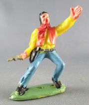 Guilbert - Wild West - Cow-boy 1 pistol left arm up yellow shirt