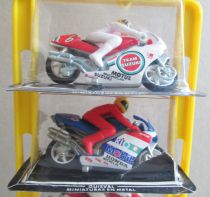 Guisval 04551 Présentoir de 6 Moto GP & pilote 1/32 NB Honda Suzuki