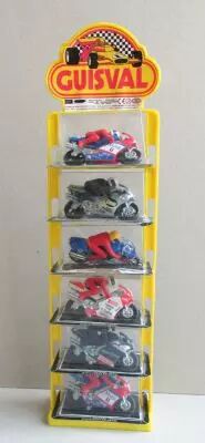 Guisval 04551 Pr�sentoir de 6 Moto GP & pilote 1/32 NB Honda Yamaha