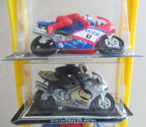 Guisval 04551 Présentoir de 6 Moto GP & pilote 1/32 NB Honda Yamaha