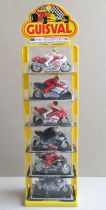 Guisval 04551 Store Dispay with 6 GP Motorbike & Pilot 1322 MIB Honda Suzuki