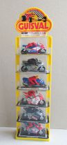 Guisval 04551 Store Dispay with 6 GP Motorbike & Pilot 1322 MIB Honda Yamaha