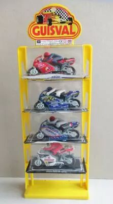 Guisval 11510 Pr�sentoir de 4 Moto GP & pilote 1/22 Neuf Boite